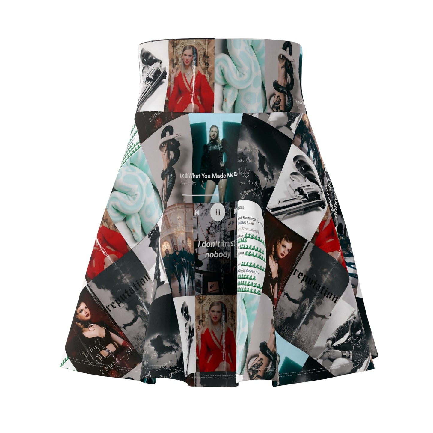 Taylor Swift Reputation Look What You Made Me Do Mosaic Women's Skater Skirt