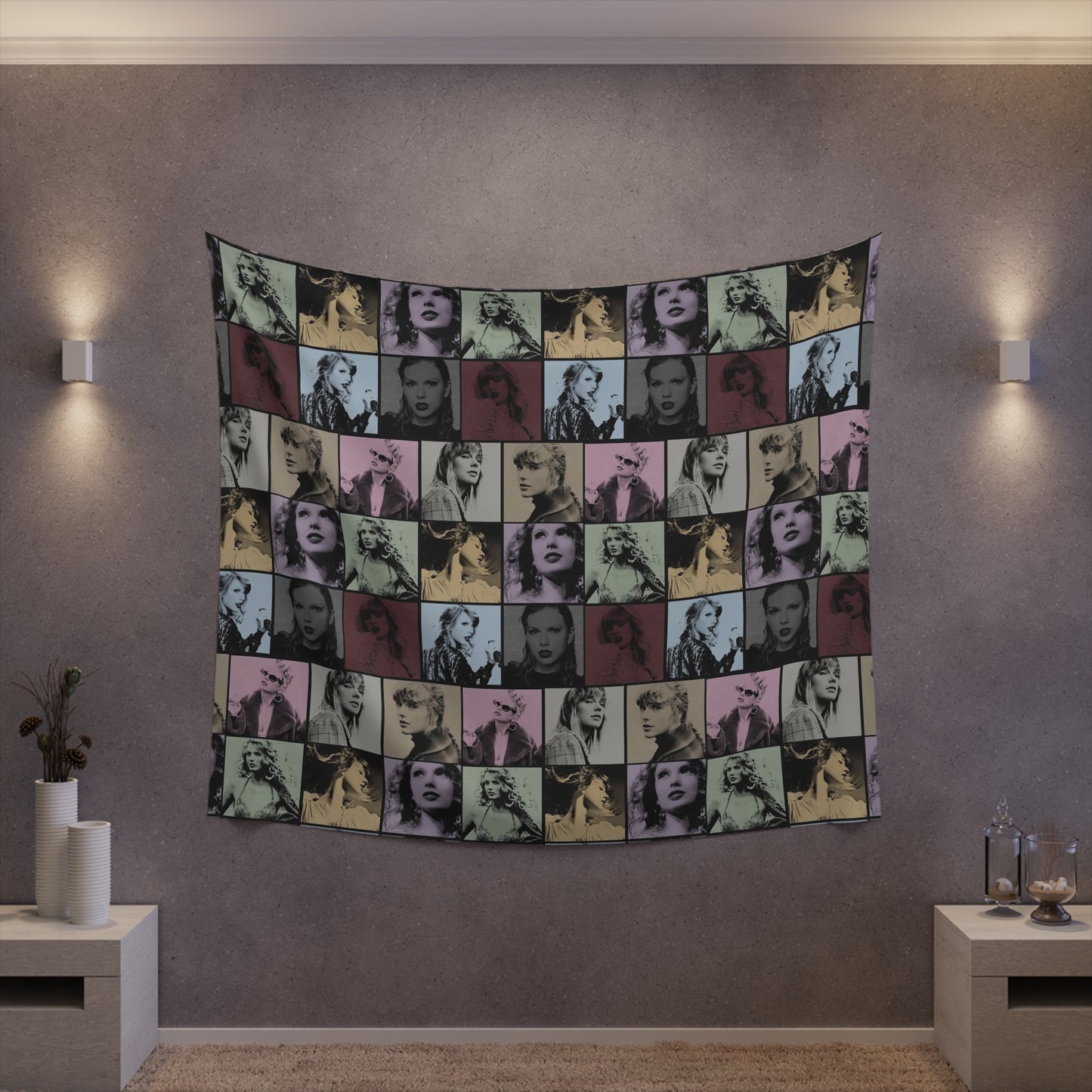 Taylor Swift Eras Collage Printed Wall Tapestry