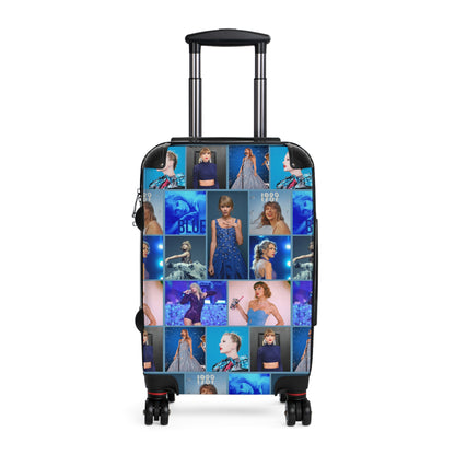 Taylor Swift Blue Aesthetic Collage Suitcase