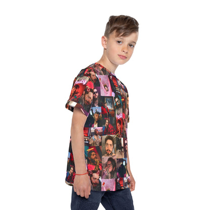 Post Malone Posty Love Photo Collage Kids Sports Jersey