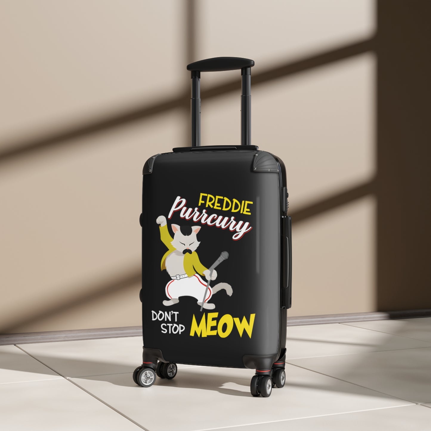 Queen Don't Stop Meow Freddie Purrcury Suitcase