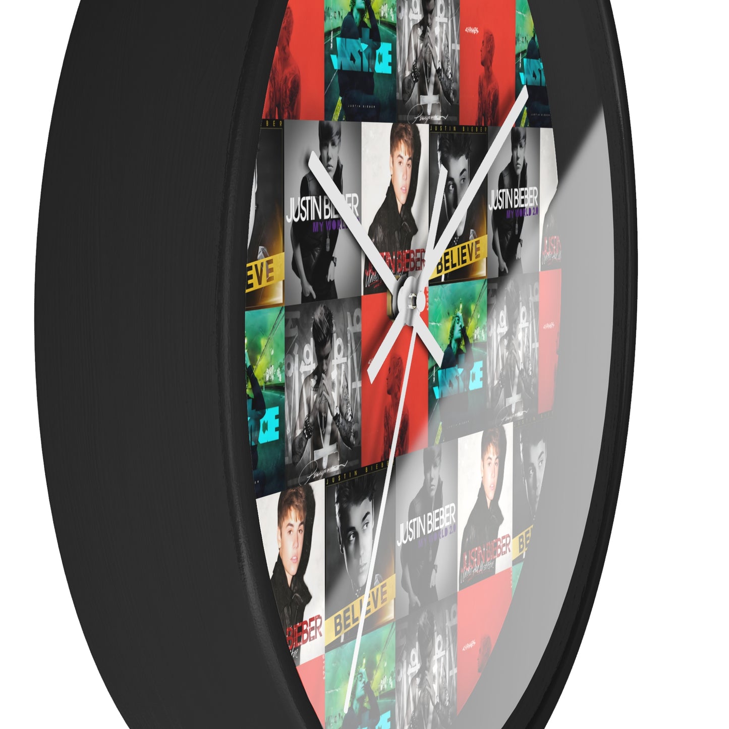 Justin Bieber Album Cover Collage Wall Clock