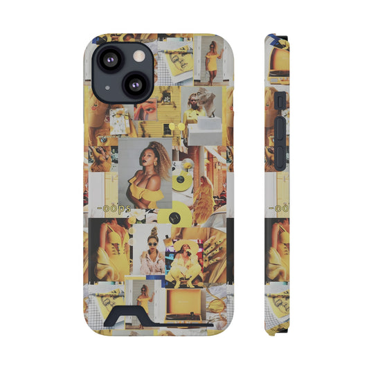 Beyoncè Yellow Oops Collage Phone Case With Card Holder