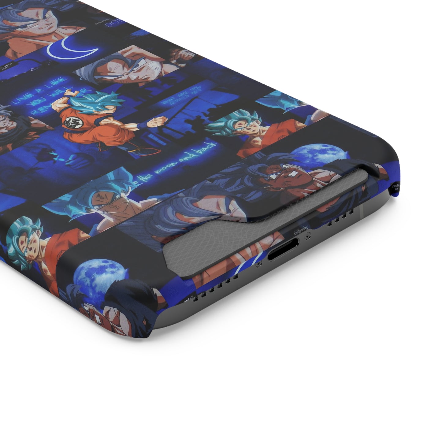 Dragon Ball Z Saiyan Moonlight Collage Phone Case With Card Holder