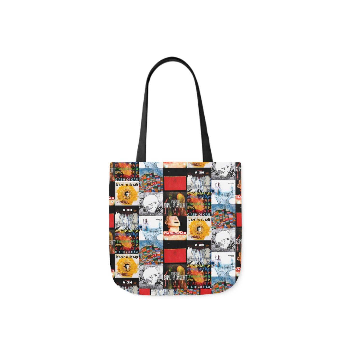 Radiohead Album Cover Collage Polyester Canvas Tote Bag