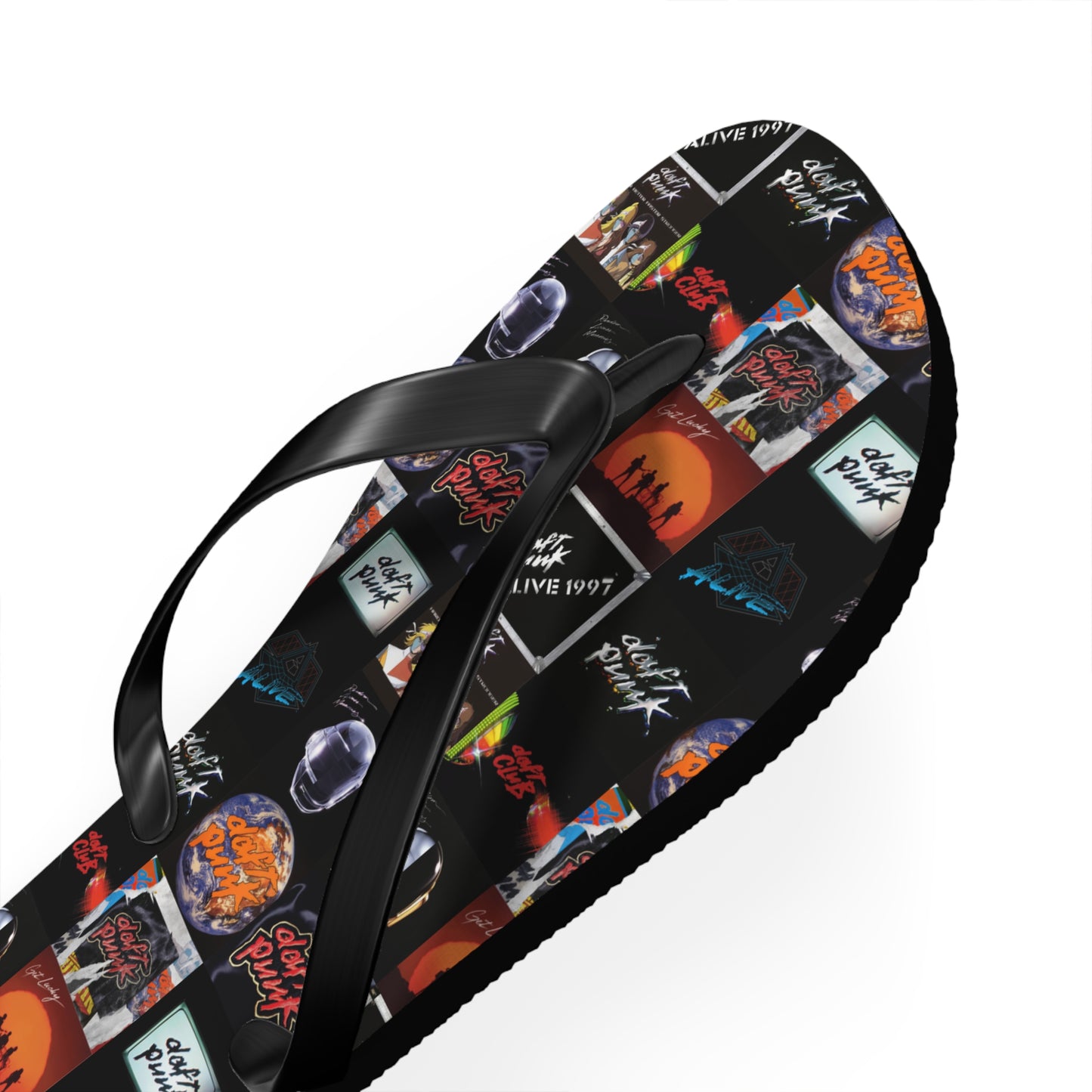 Daft Punk Album Cover Art Collage Flip Flops