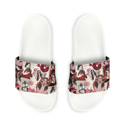 Lana Del Rey Cherry Coke Collage Youth Slide Sandals