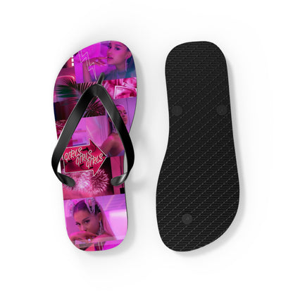 Ariana Grande 7 Rings Collage Flip Flops