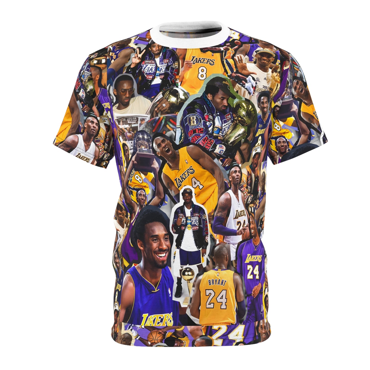 Kobe Bryant Career Moments Photo Collage Unisex Cut & Sew Tee