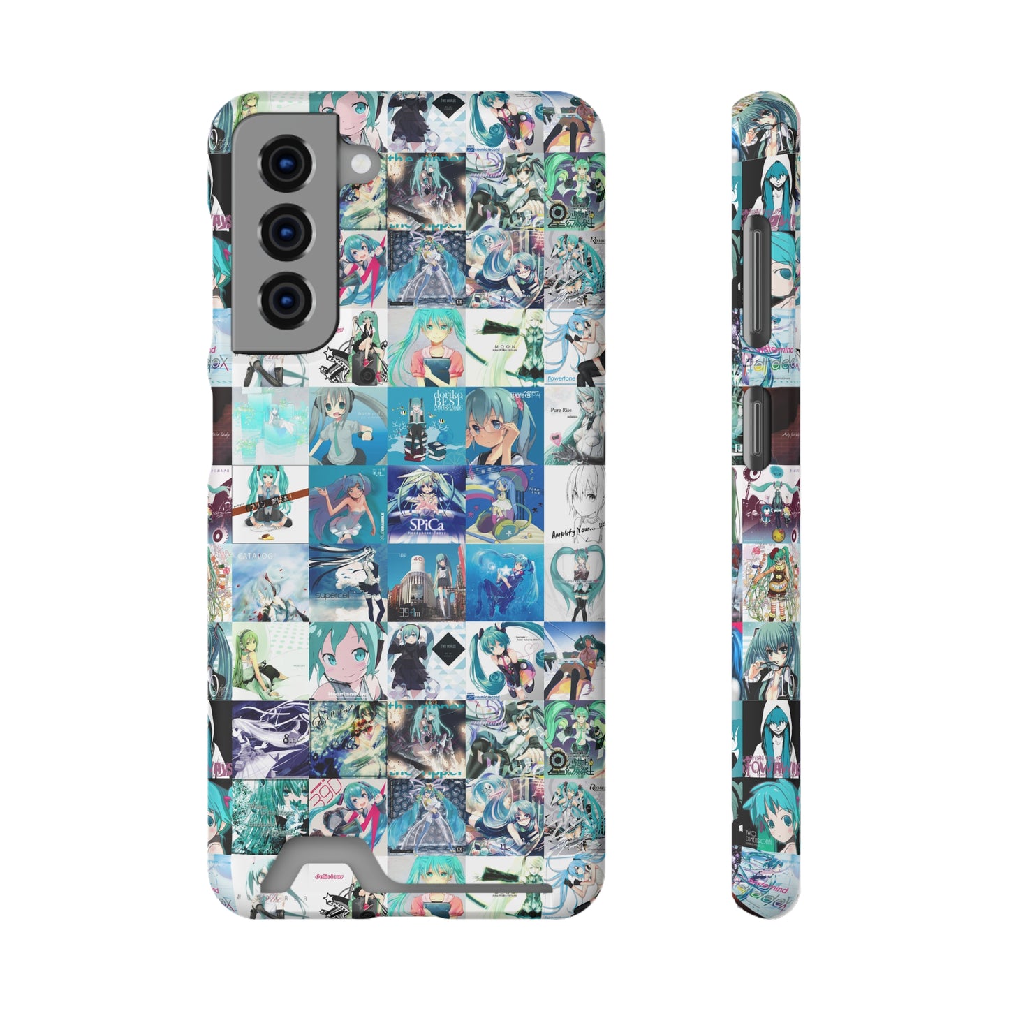 Hatsune Miku Album Cover Collage Phone Case With Card Holder