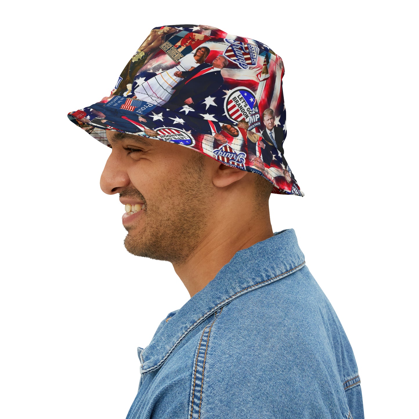 Donald Trump 2024 MAGA Montage Bucket Hat