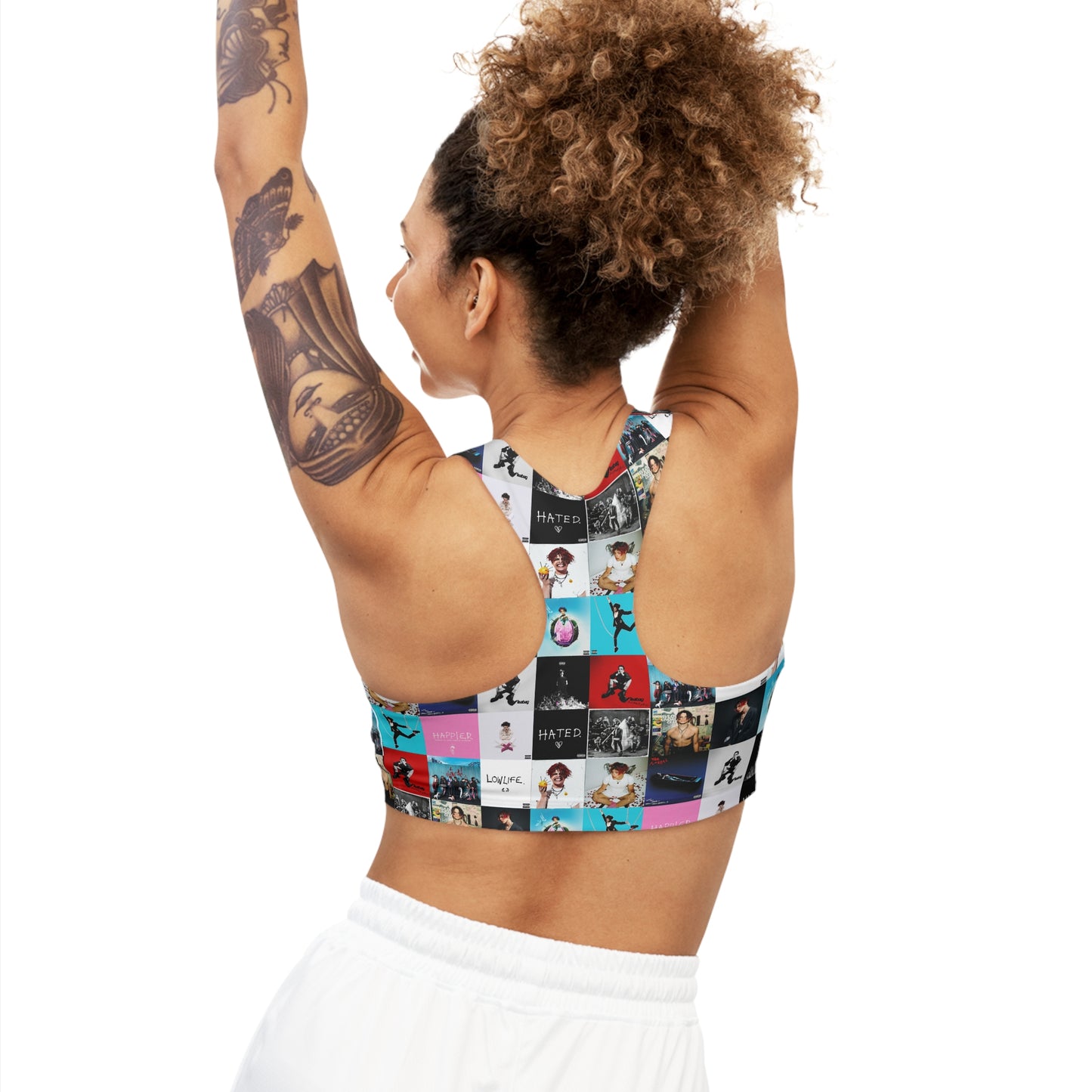 YUNGBLUD Album Cover Art Collage Seamless Sports Bra