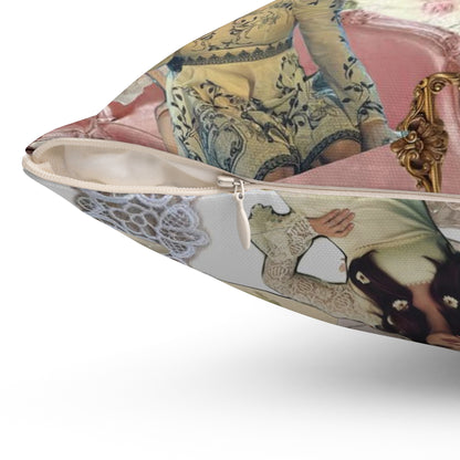 Lana Del Rey Victorian Collage Spun Polyester Square Pillow