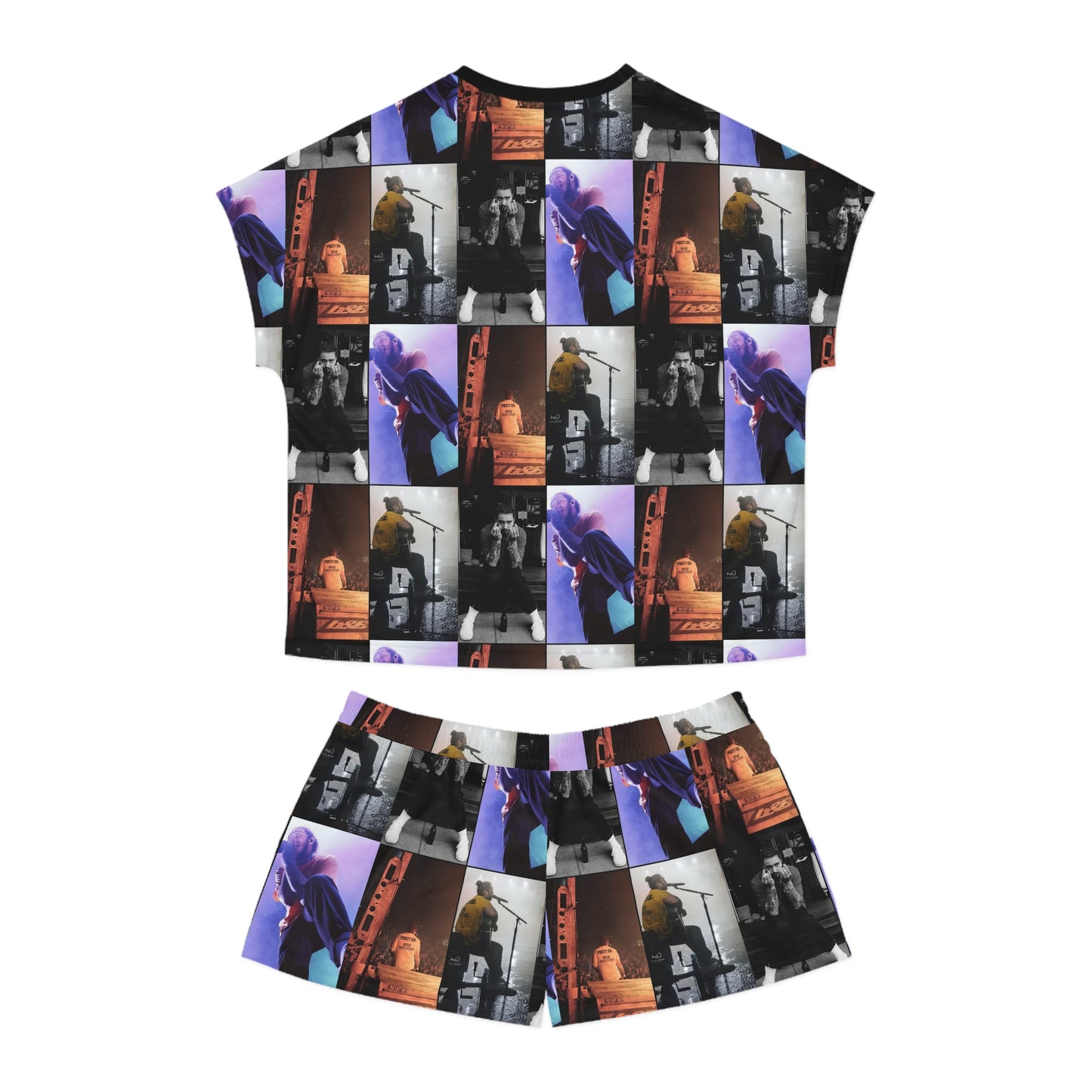 Post Malone On Tour Collage Women's Short Pajama Set