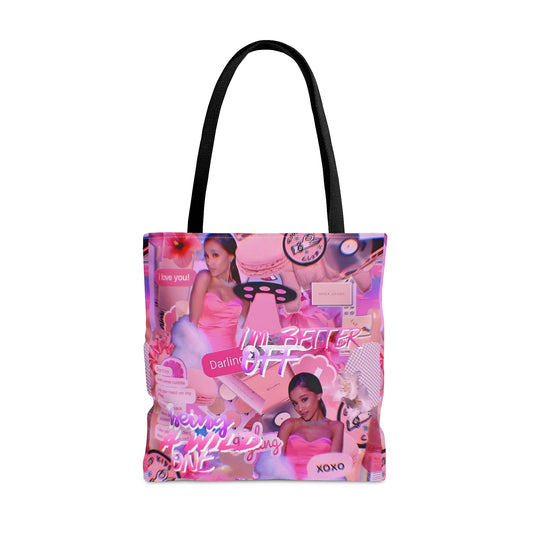 Ariana Grande Purple Vibes Collage Tote Bag