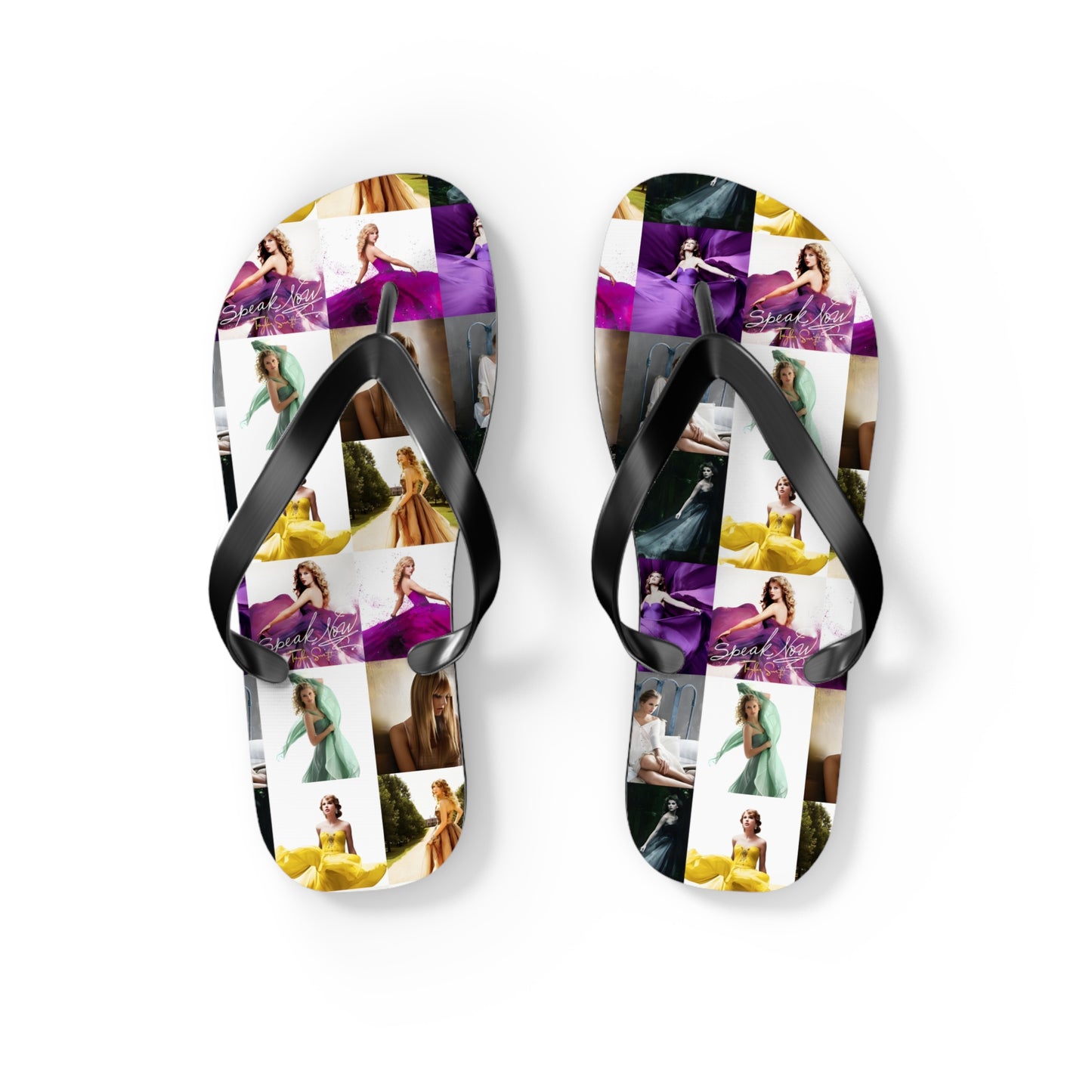 Taylor Swift Speak Now Mosaic Flip Flops