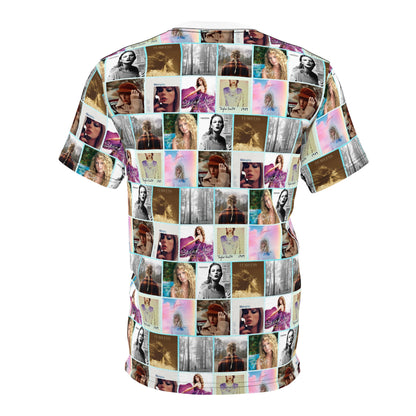 Taylor Swift Album Art Collage Pattern Unisex Tee Shirt