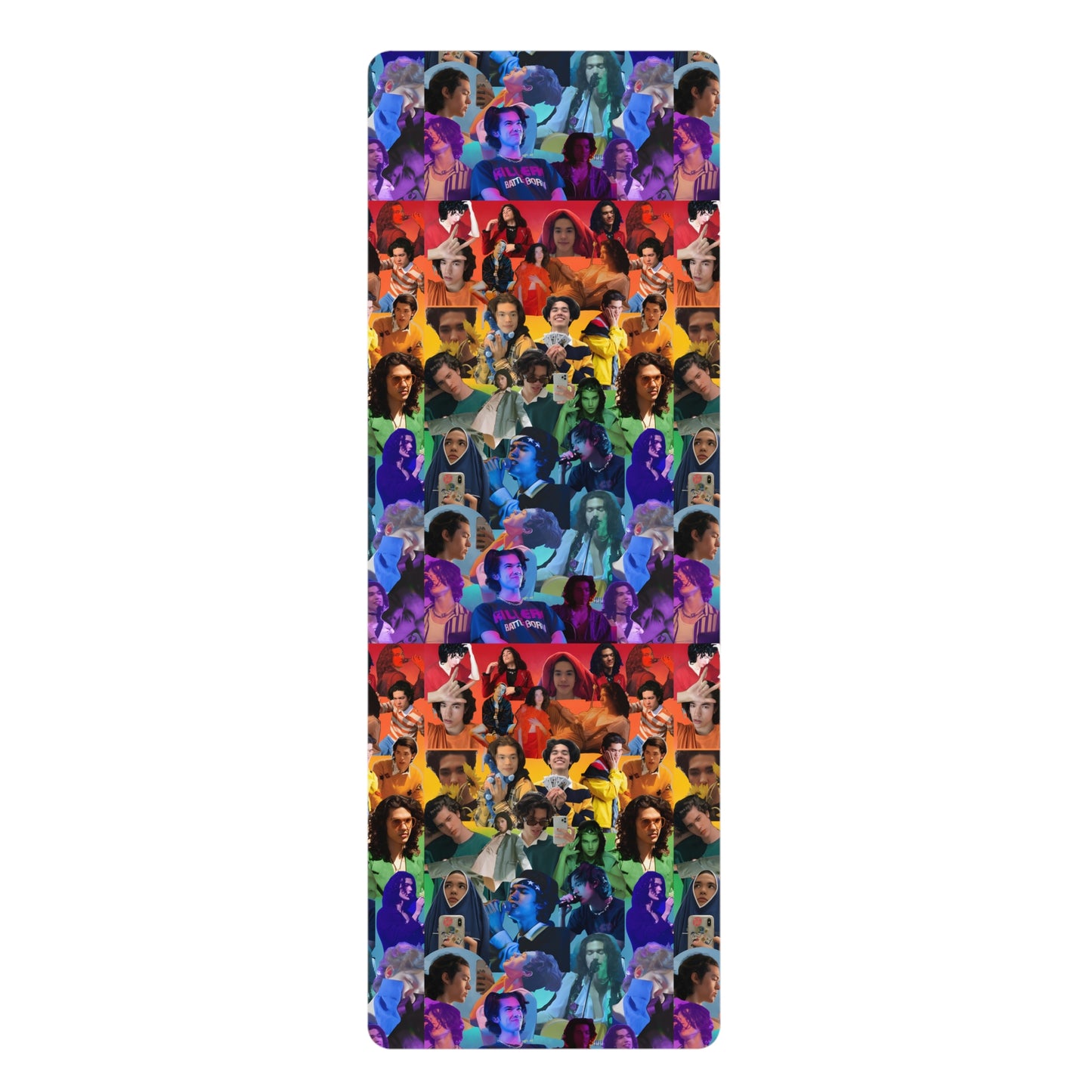 Conan Grey Rainbow Photo Collage Rubber Yoga Mat