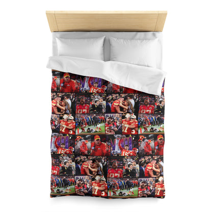 Kansas City Chiefs Superbowl LVIII Championship Victory Collage Microfiber Duvet Cover