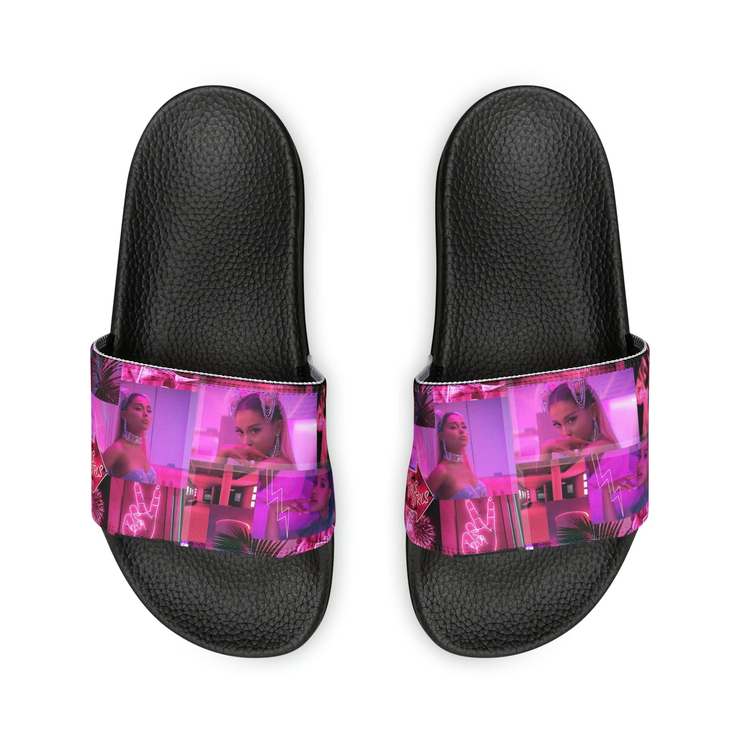 Ariana Grande 7 Rings Collage Youth Slide Sandals