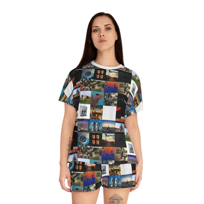 Pink Floyd Album Cover Collage Women's Short Pajama Set