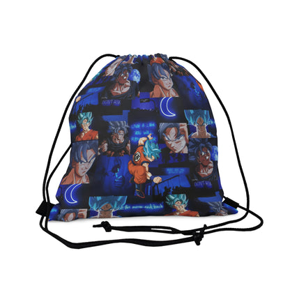 Dragon Ball Z Saiyan Moonlight Collage Outdoor Drawstring Bag