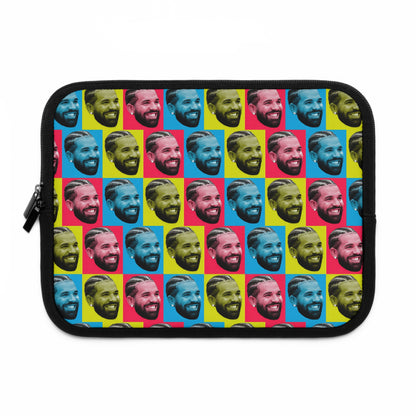 Drake Colored Checker Faces Laptop Sleeve