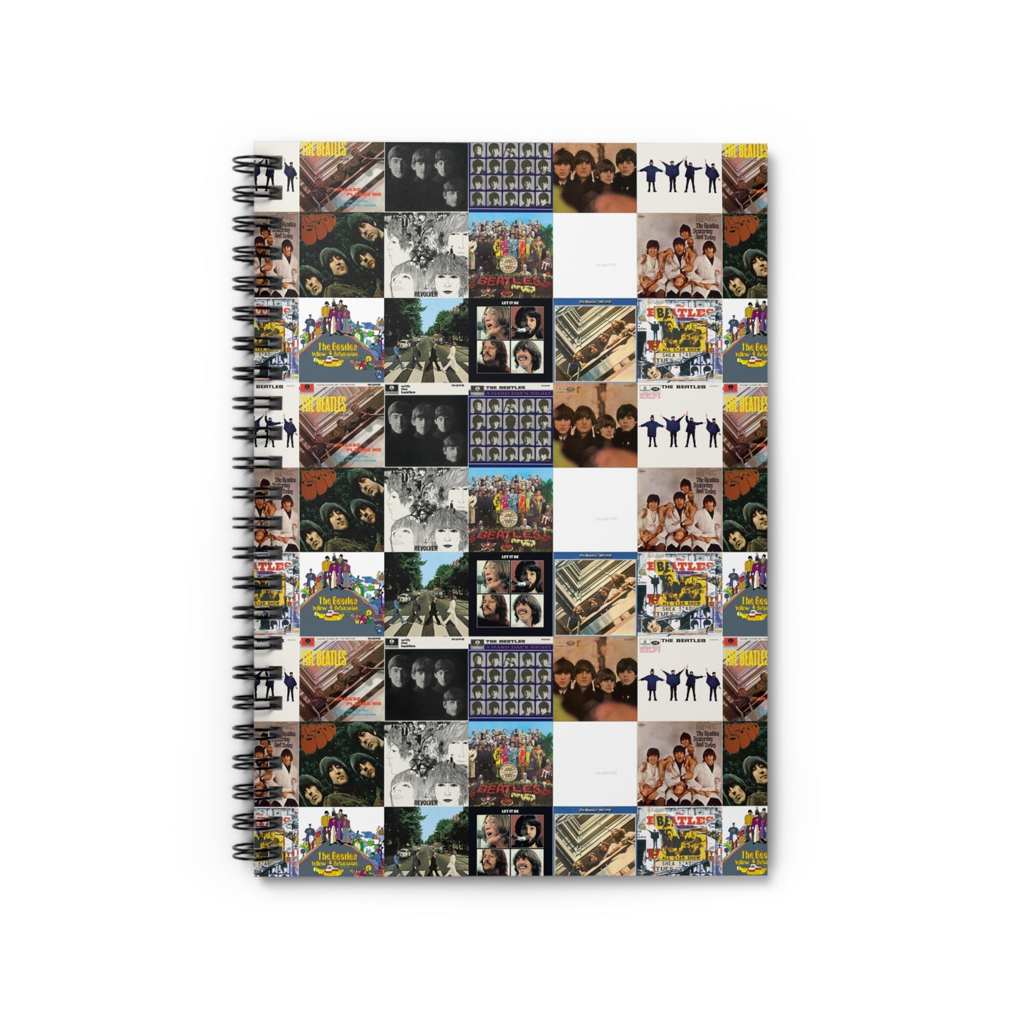 The Beatles Album Cover Collage Ruled Line Spiral Notebook