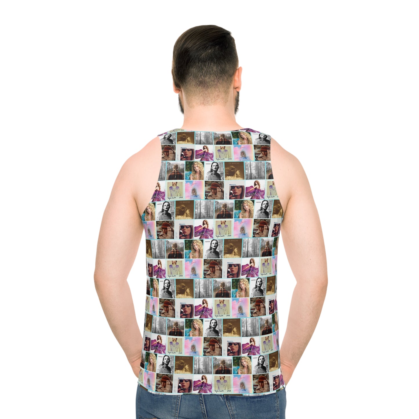 Taylor Swift Album Art Collage Pattern Unisex Tank Top