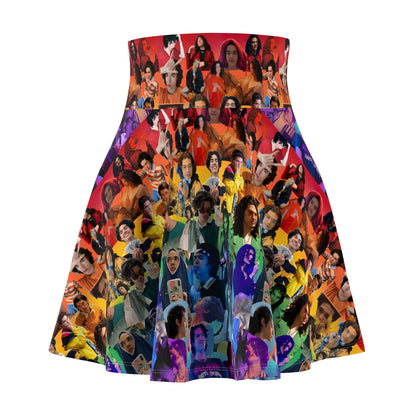 Conan Grey Rainbow Photo Collage Women's Skater Skirt