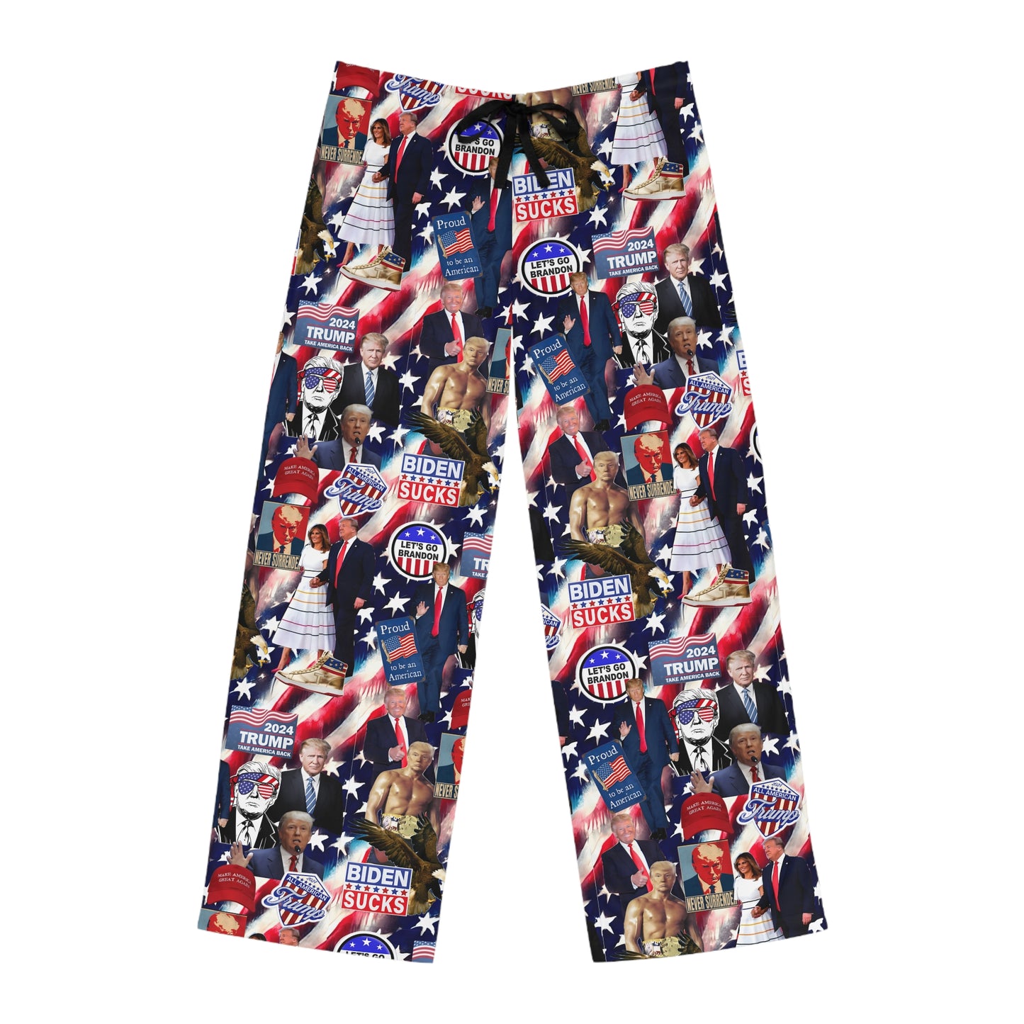 Donald Trump 2024 MAGA Montage Men's Pajama Pants