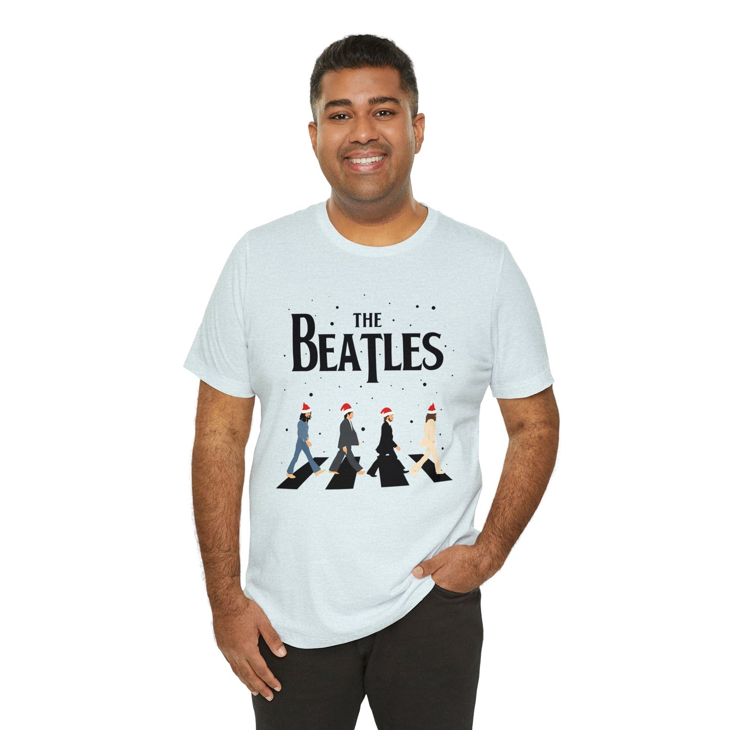 The Beatles Abbey Road Santas Unisex Jersey Short Sleeve Tee Shirt