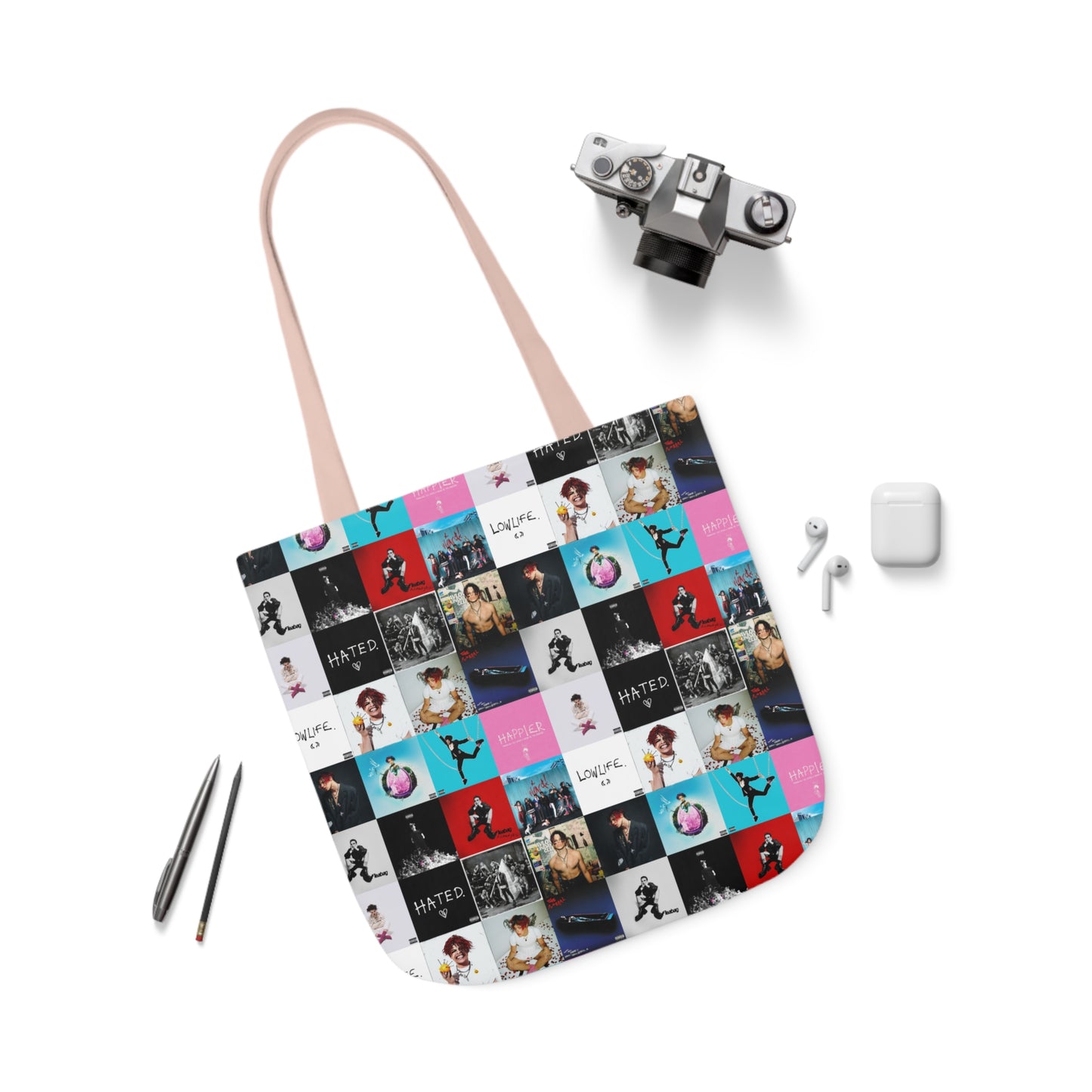 YUNGBLUD Album Cover Art Collage Polyester Canvas Tote Bag