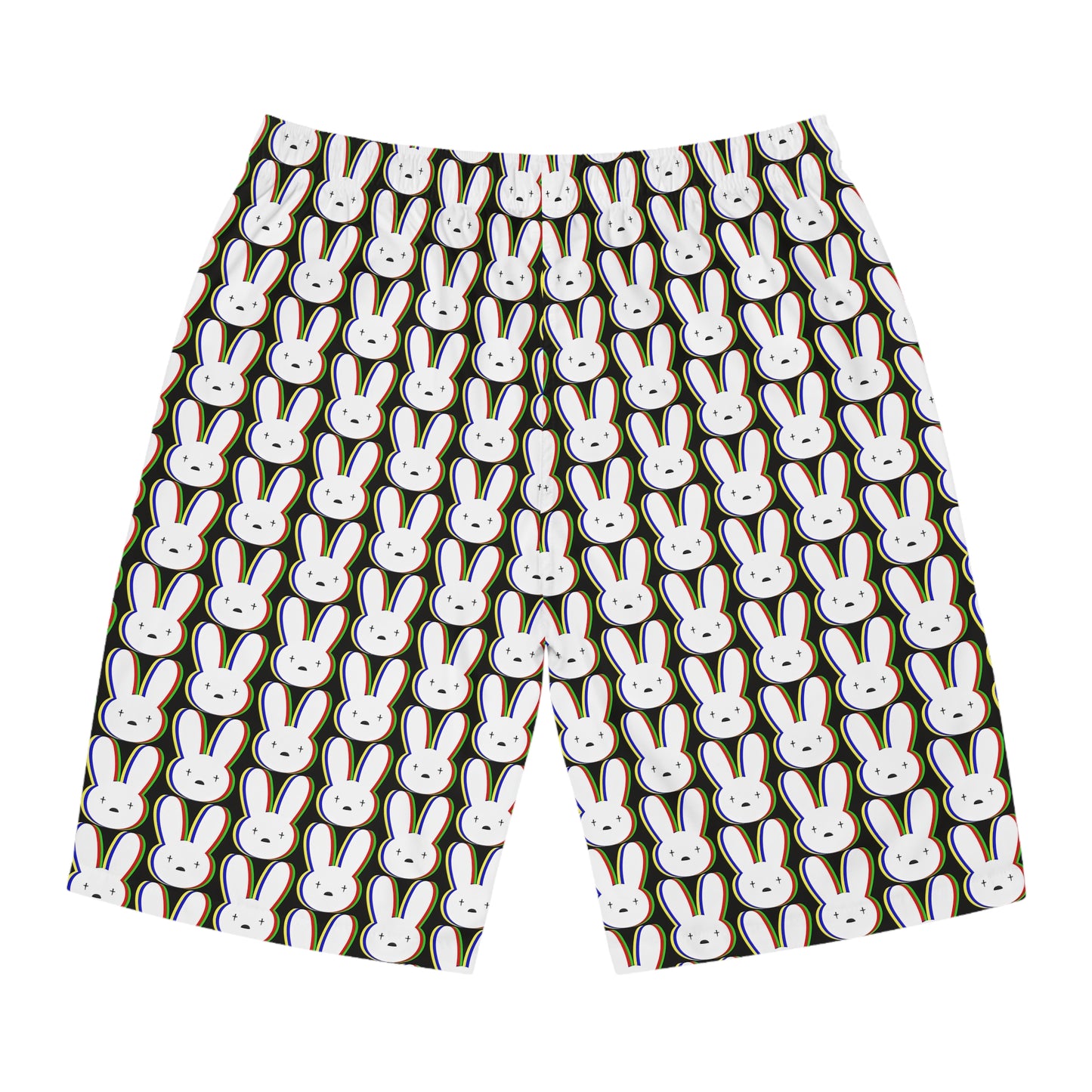 Bad Bunny Logo Pattern Men's Board Shorts