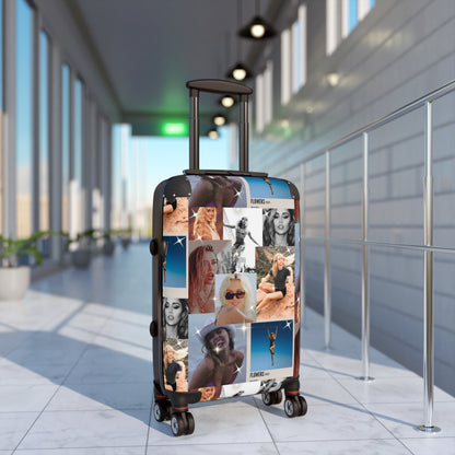 Miley Cyrus Flowers Photo Collage Suitcase