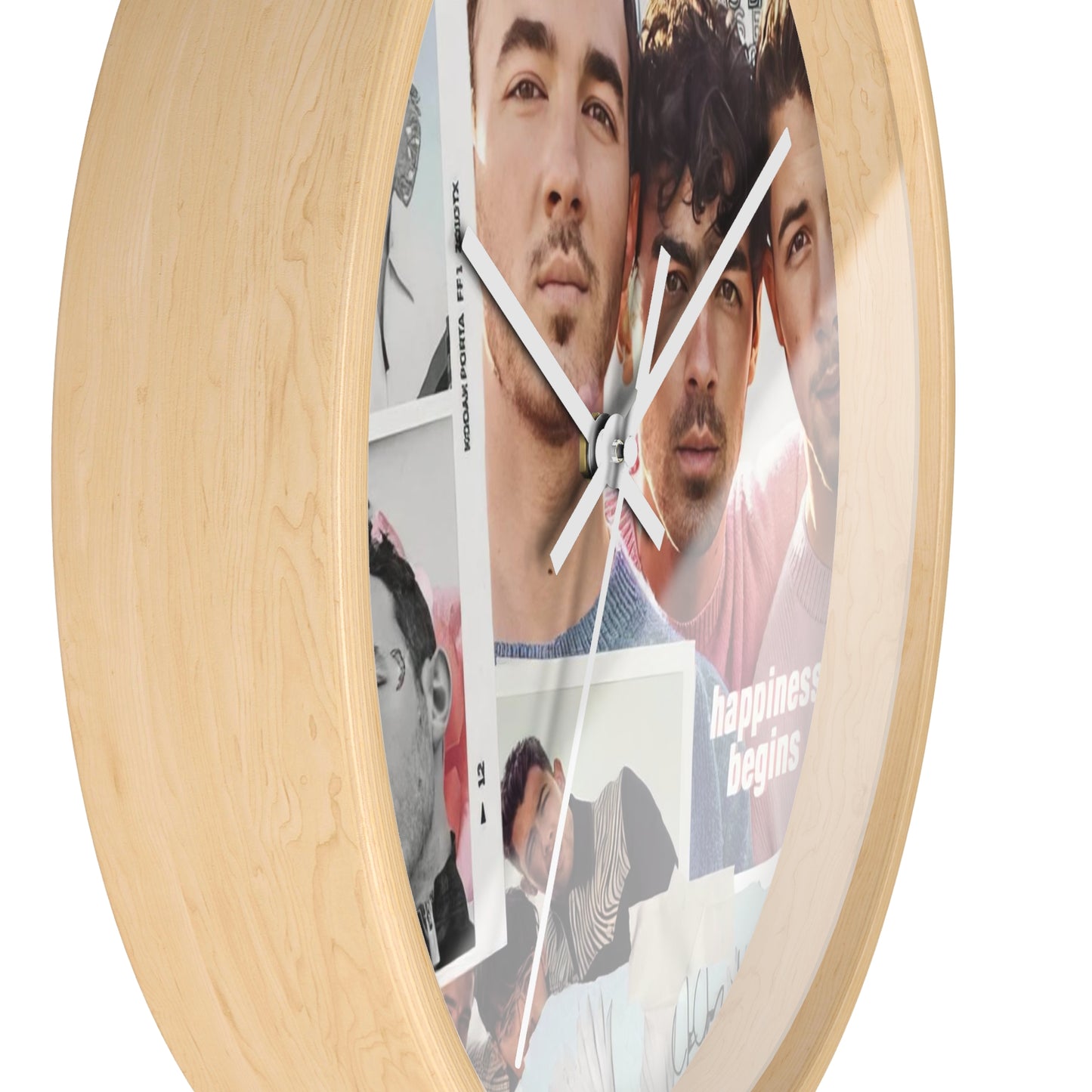 Jonas Brother Happiness Begins Collage Round Wall Clock