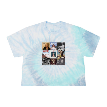 Lana Del Rey Album Cover Collage Women's Tie-Dye Crop Tee