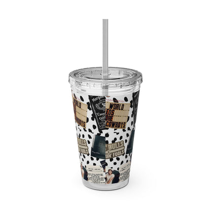 Morgan Wallen Yeehaw Collage Sunsplash Tumbler with Straw