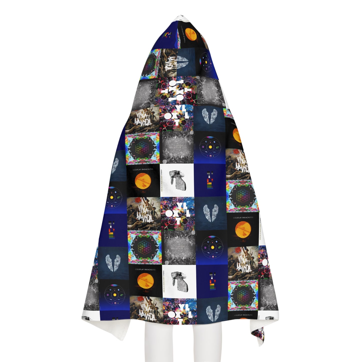 Colplay Album Cover Collage Youth Hooded Towel