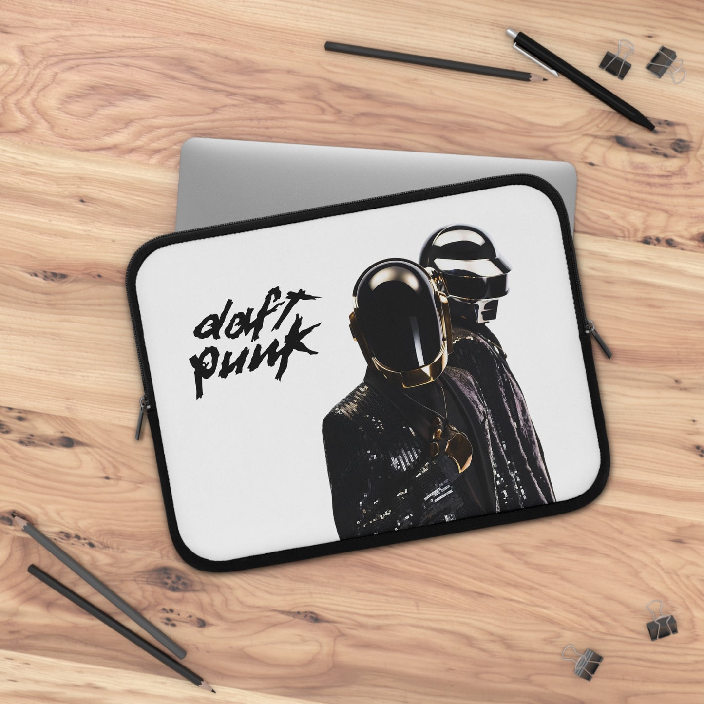 Daft Punk In Black Suits Laptop Sleeve