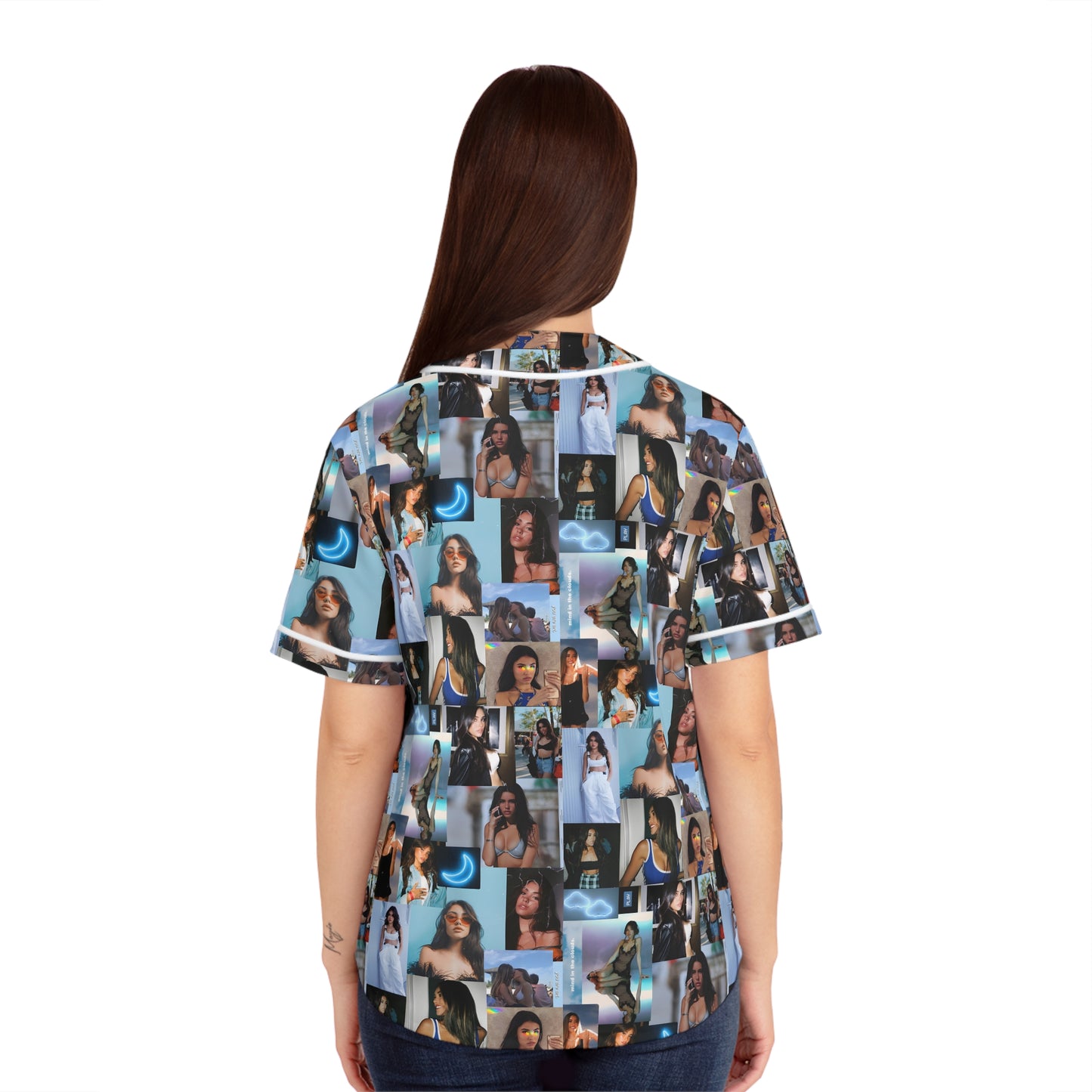 Madison Beer Mind In The Clouds Collage Women's Baseball Jersey