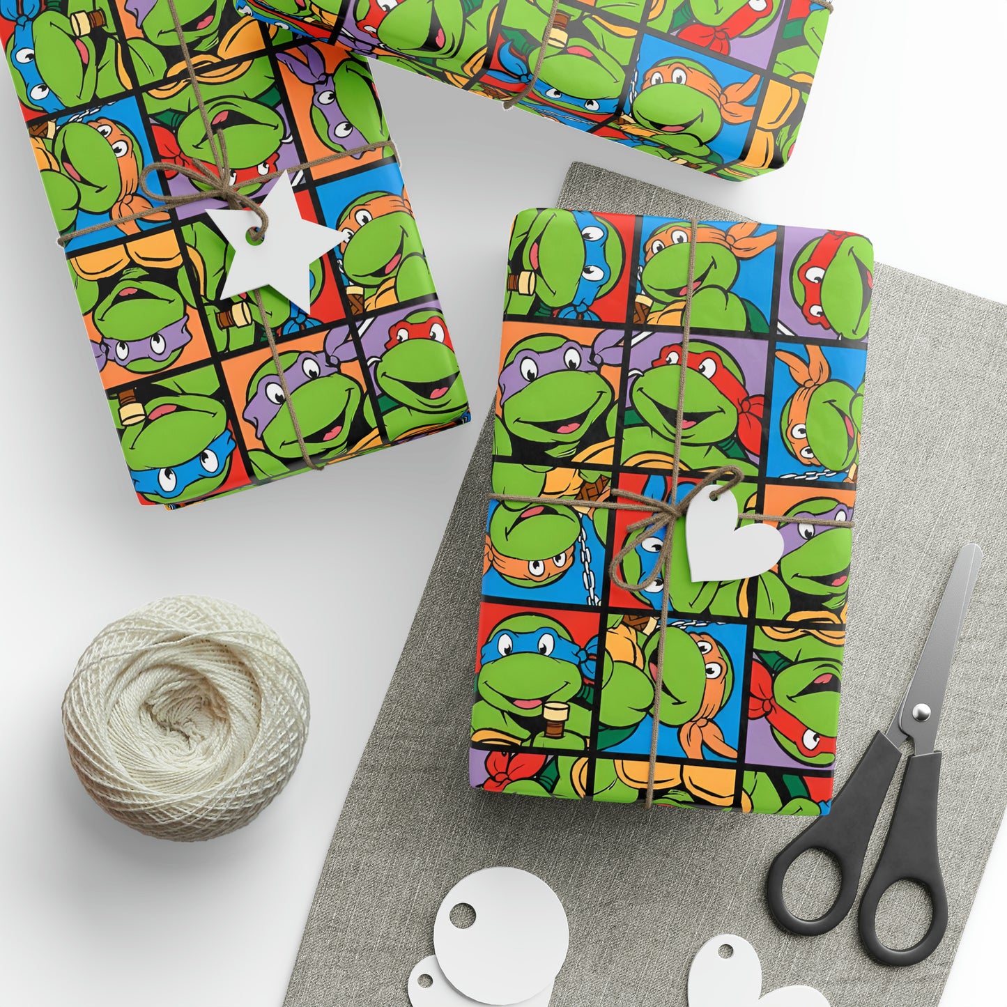 TMNT Turtle Toon Montage Gift Wrapping Paper