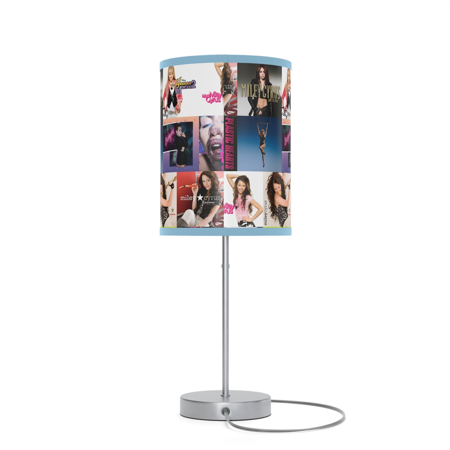 Miley Cyrus Album Cover Collage Lamp on a Stand