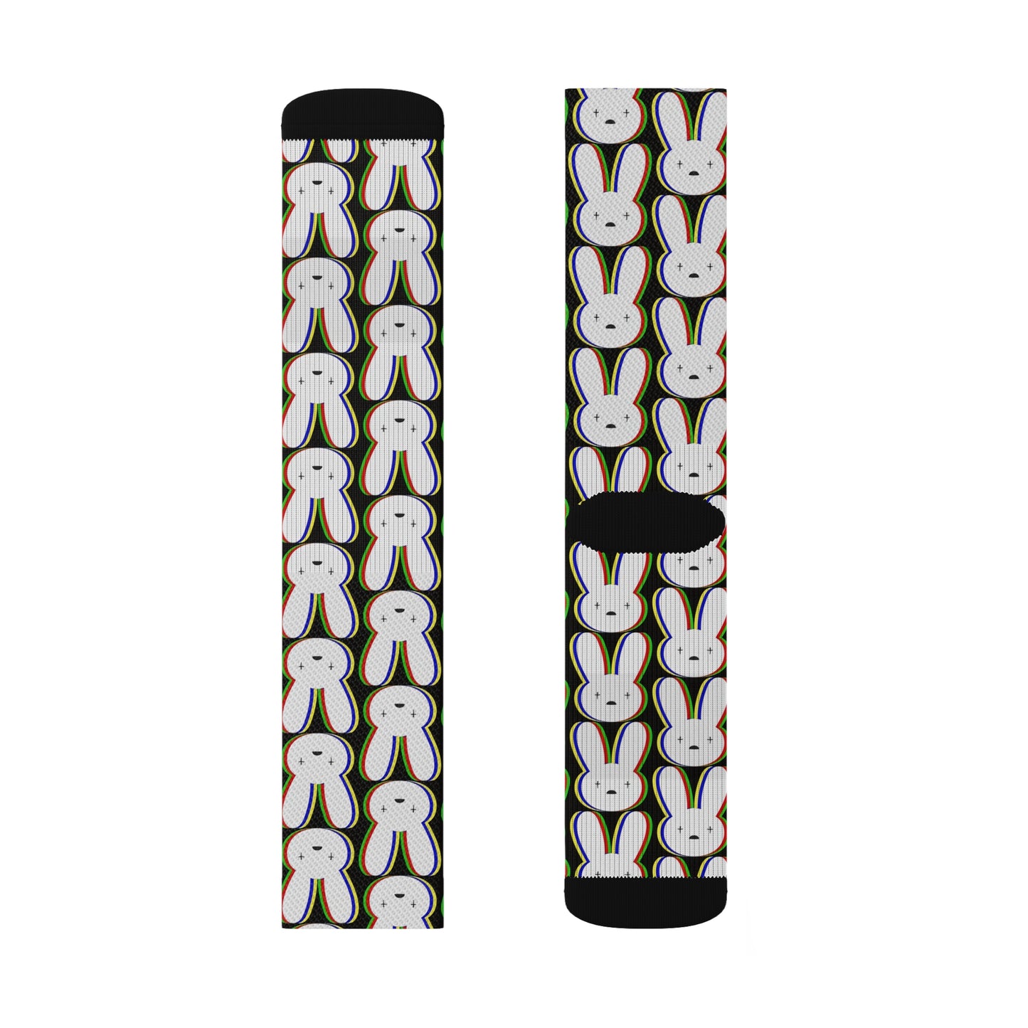 Bad Bunny Logo Pattern Tube Socks