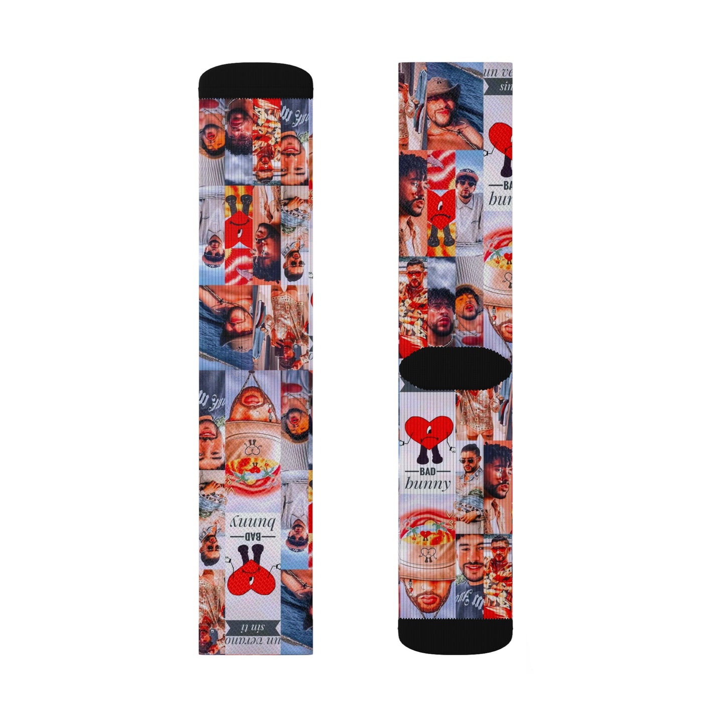 Bad Bunny Un Verano Sin Ti Photo Collage Tube Socks