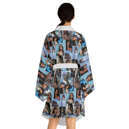 Madison Beer Mind In The Clouds Collage Long Sleeve Kimono Robe