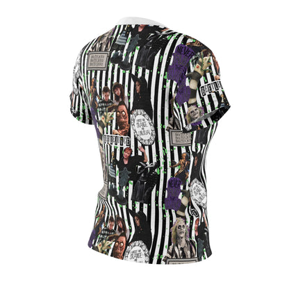 Beetlejuice Strage And Unusual Collage Women's Cut & Sew Tee