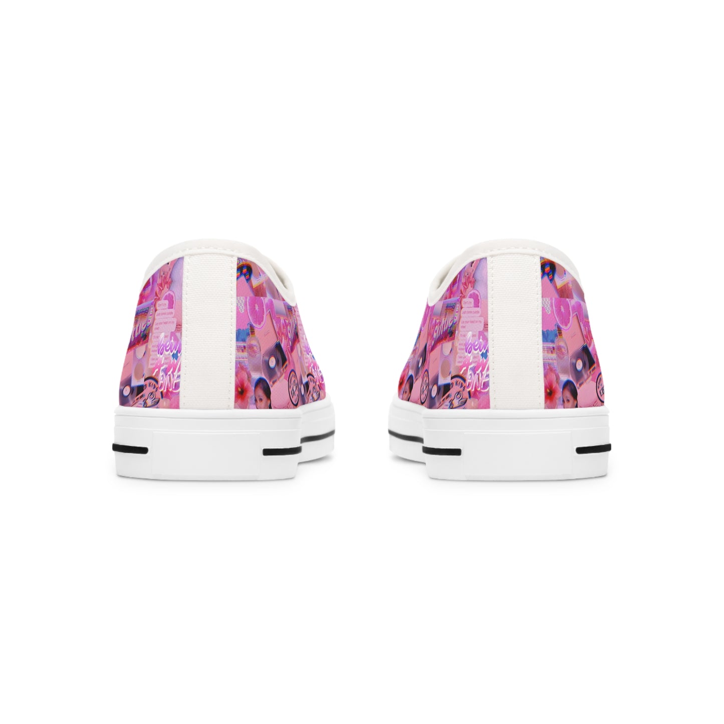 Ariana Grande Purple Vibes Collage Women's Low Top Sneakers