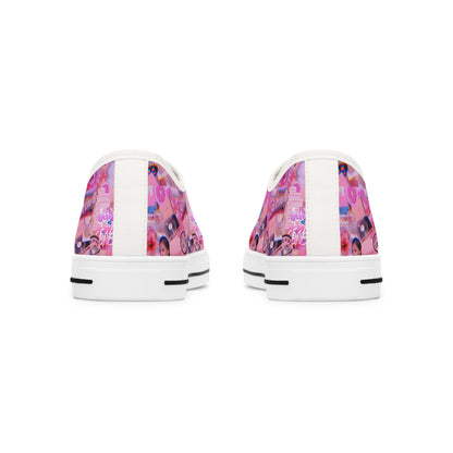 Ariana Grande Purple Vibes Collage Women's Low Top Sneakers