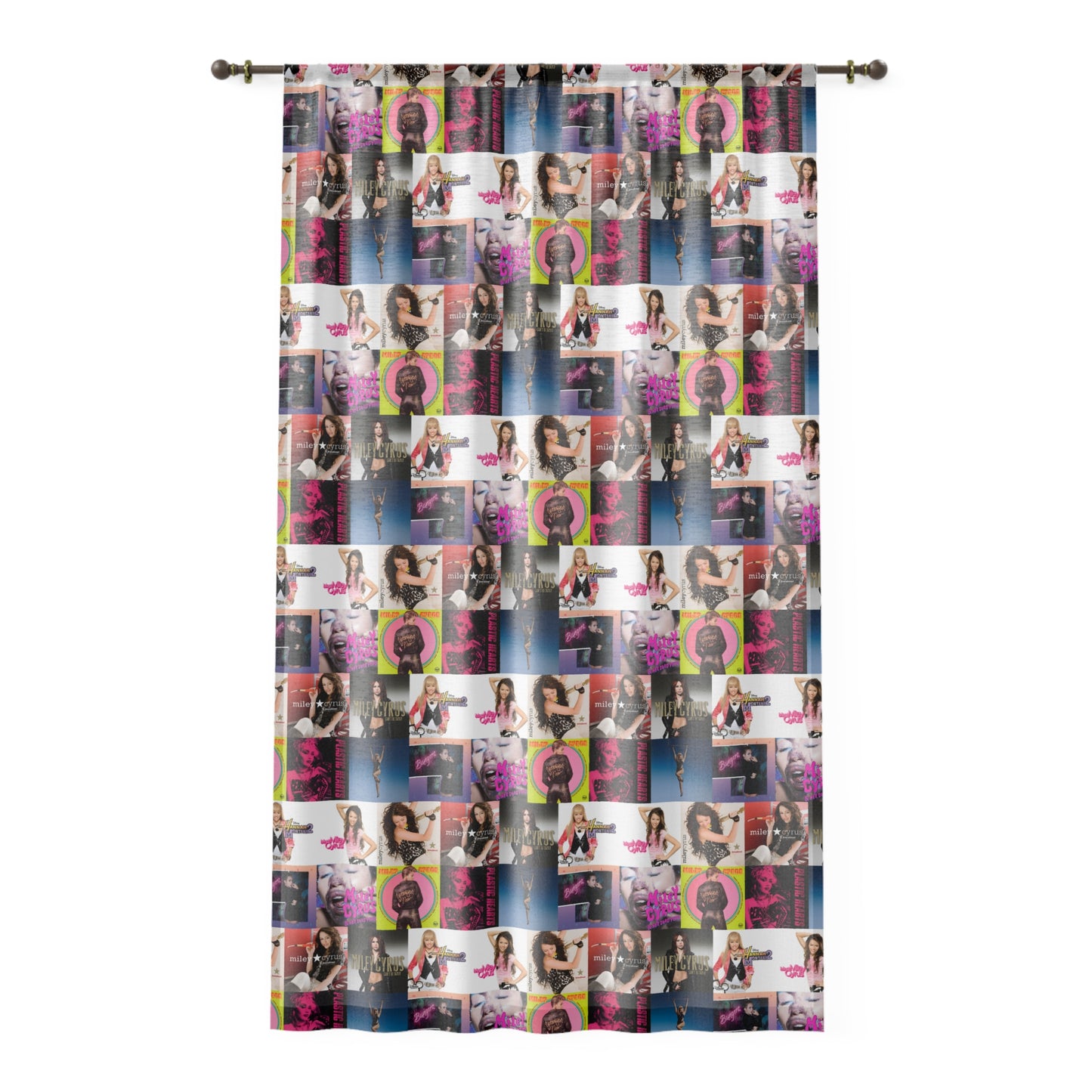 Miley Cyrus Album Cover Collage Window Curtain